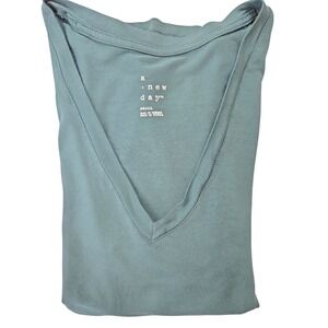 A New Day Women's T Shirt Size Small Teal V Neck Short‎ Sleeve